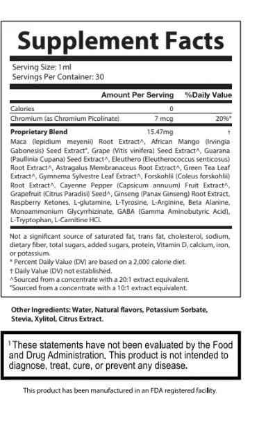 Cognizil Supplement Facts label panel
